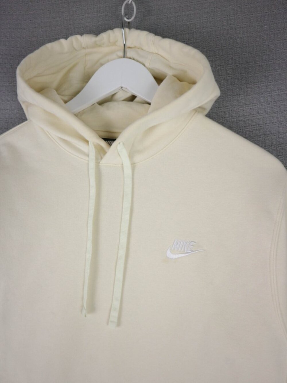 Nike Cream Yellow Cotton Pullover Hoodie Sweater Medium Womens as is - Picture 6 of 12